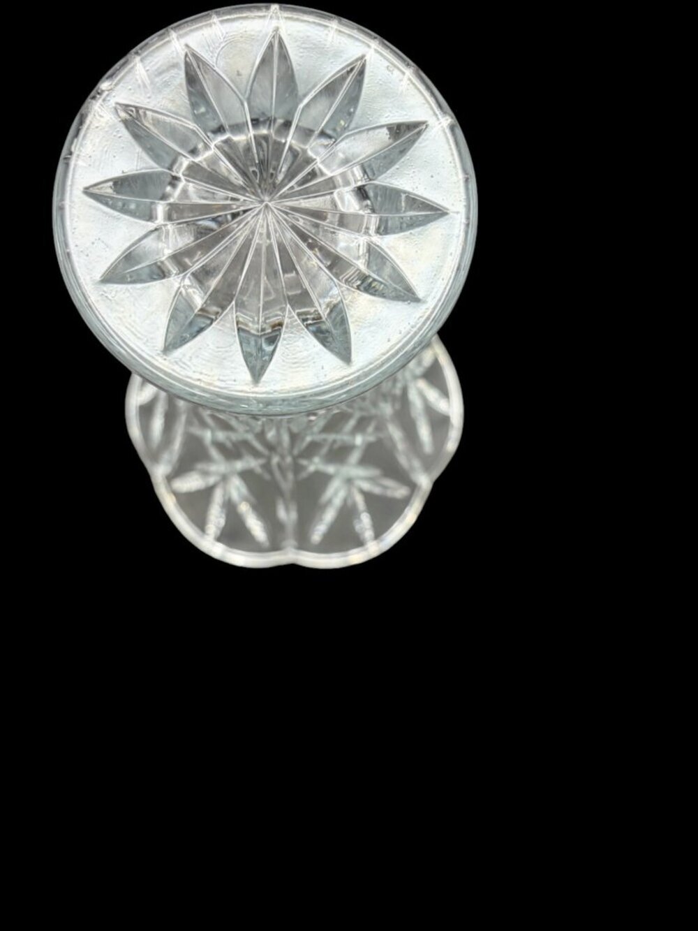 Vtg St George Lead Crystal Vase Crystal DePlomb Style Flared Scalloped Rim 8.5" - Picture 9 of 10